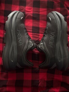 New!! HOKA Bondi 9 Men's All-Black Cushioned Running Shoes
